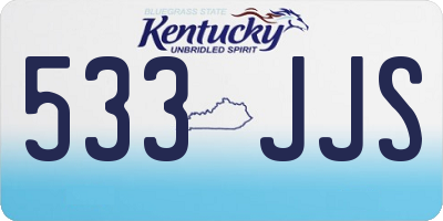 KY license plate 533JJS