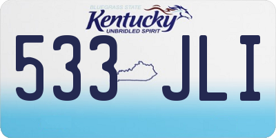 KY license plate 533JLI
