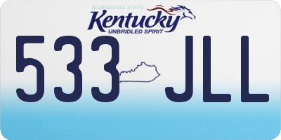 KY license plate 533JLL