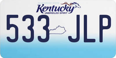 KY license plate 533JLP