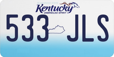 KY license plate 533JLS