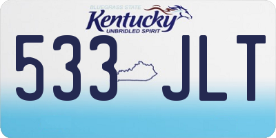 KY license plate 533JLT