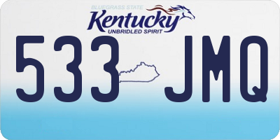 KY license plate 533JMQ