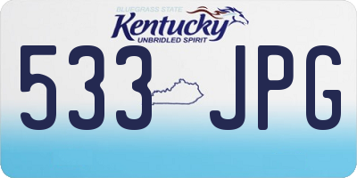 KY license plate 533JPG