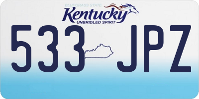 KY license plate 533JPZ