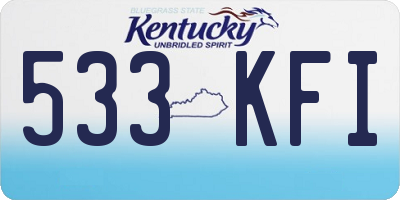 KY license plate 533KFI