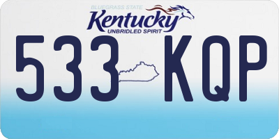 KY license plate 533KQP