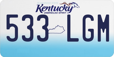KY license plate 533LGM