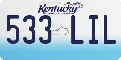 KY license plate 533LIL