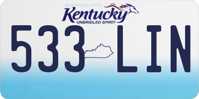 KY license plate 533LIN