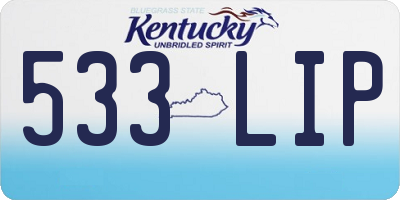 KY license plate 533LIP