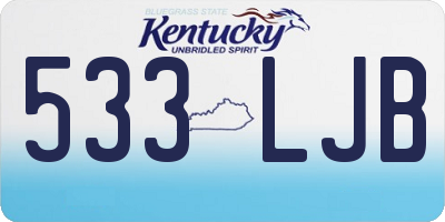 KY license plate 533LJB