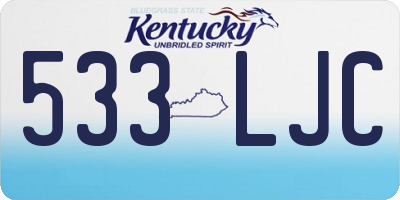 KY license plate 533LJC