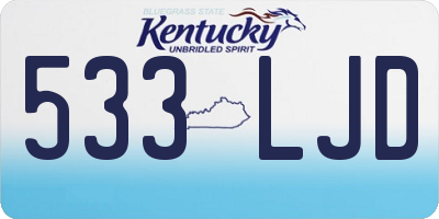KY license plate 533LJD