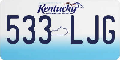 KY license plate 533LJG