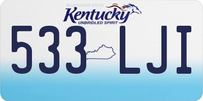 KY license plate 533LJI