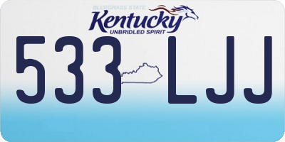 KY license plate 533LJJ