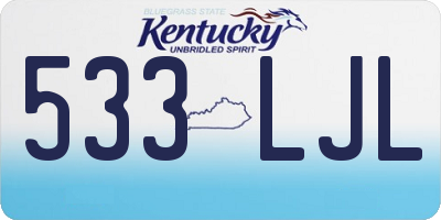 KY license plate 533LJL