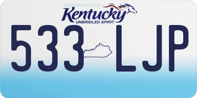 KY license plate 533LJP