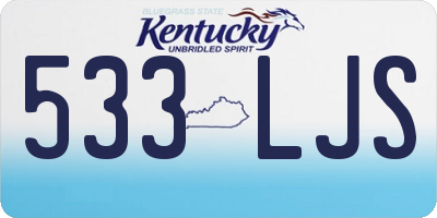 KY license plate 533LJS