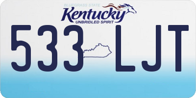 KY license plate 533LJT