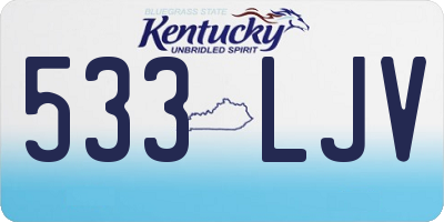KY license plate 533LJV