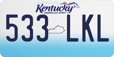 KY license plate 533LKL