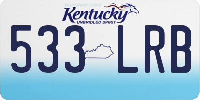 KY license plate 533LRB