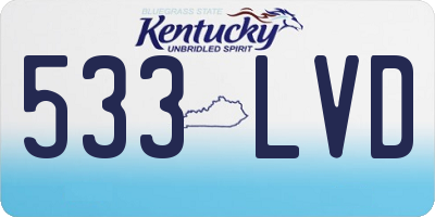 KY license plate 533LVD