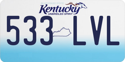 KY license plate 533LVL