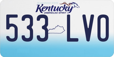 KY license plate 533LVO