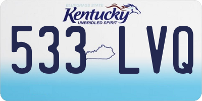 KY license plate 533LVQ