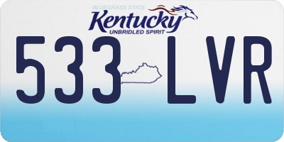 KY license plate 533LVR