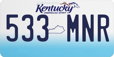 KY license plate 533MNR