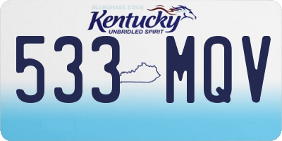 KY license plate 533MQV