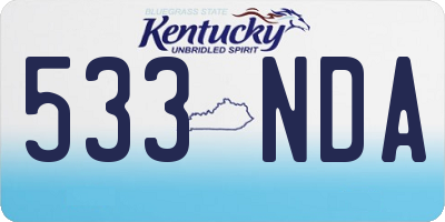 KY license plate 533NDA