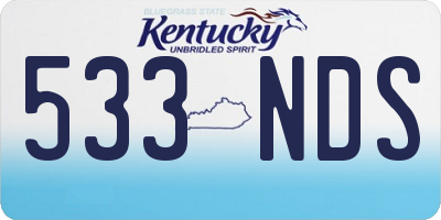 KY license plate 533NDS