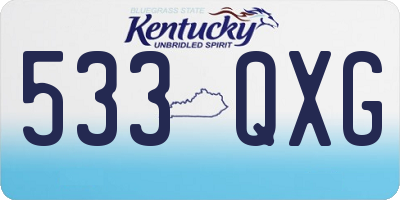 KY license plate 533QXG