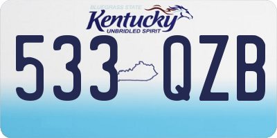 KY license plate 533QZB