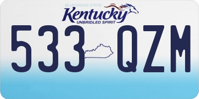 KY license plate 533QZM