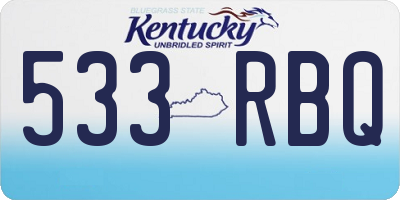 KY license plate 533RBQ