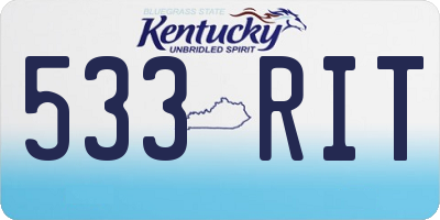 KY license plate 533RIT