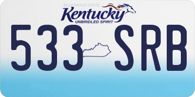 KY license plate 533SRB