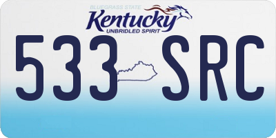KY license plate 533SRC
