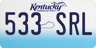 KY license plate 533SRL