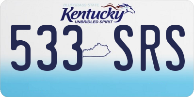 KY license plate 533SRS
