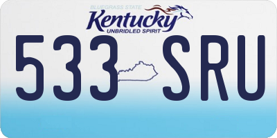 KY license plate 533SRU