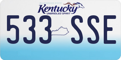 KY license plate 533SSE