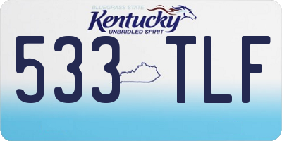 KY license plate 533TLF