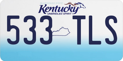 KY license plate 533TLS